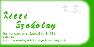 kitti szokolay business card